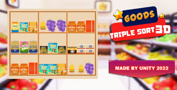 Goods Triple Sort 3D unity puzzle game source code unity sorting game unity source code