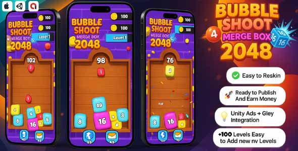 Merge Box 2048 - Unity Source Code