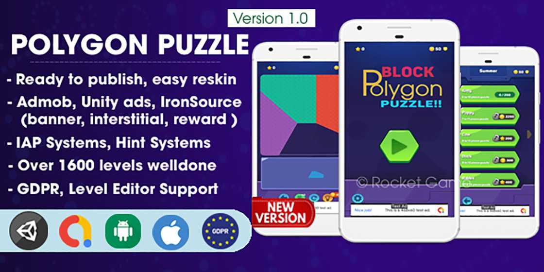 Polygon Block Puzzle Unity Source Code